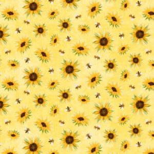Yellow Sunflower & Bee Toss